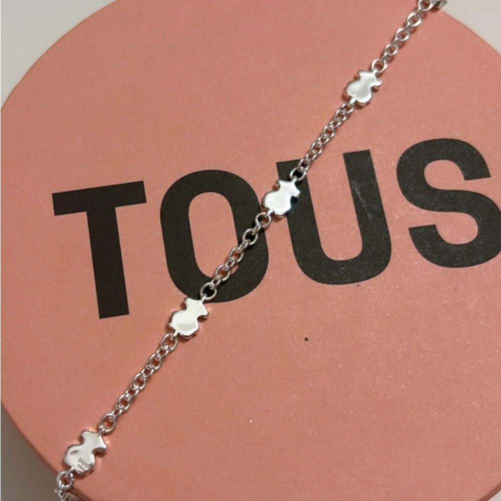 Tous Silver Sweet doll Bracelet with Bear